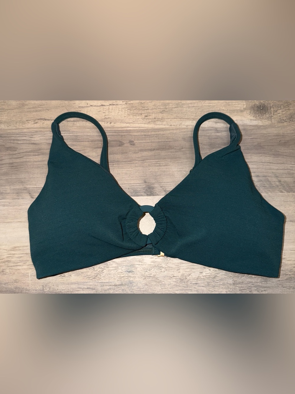 Jets Australia women 12 large bikini swim bathing suit top teal blue green solid